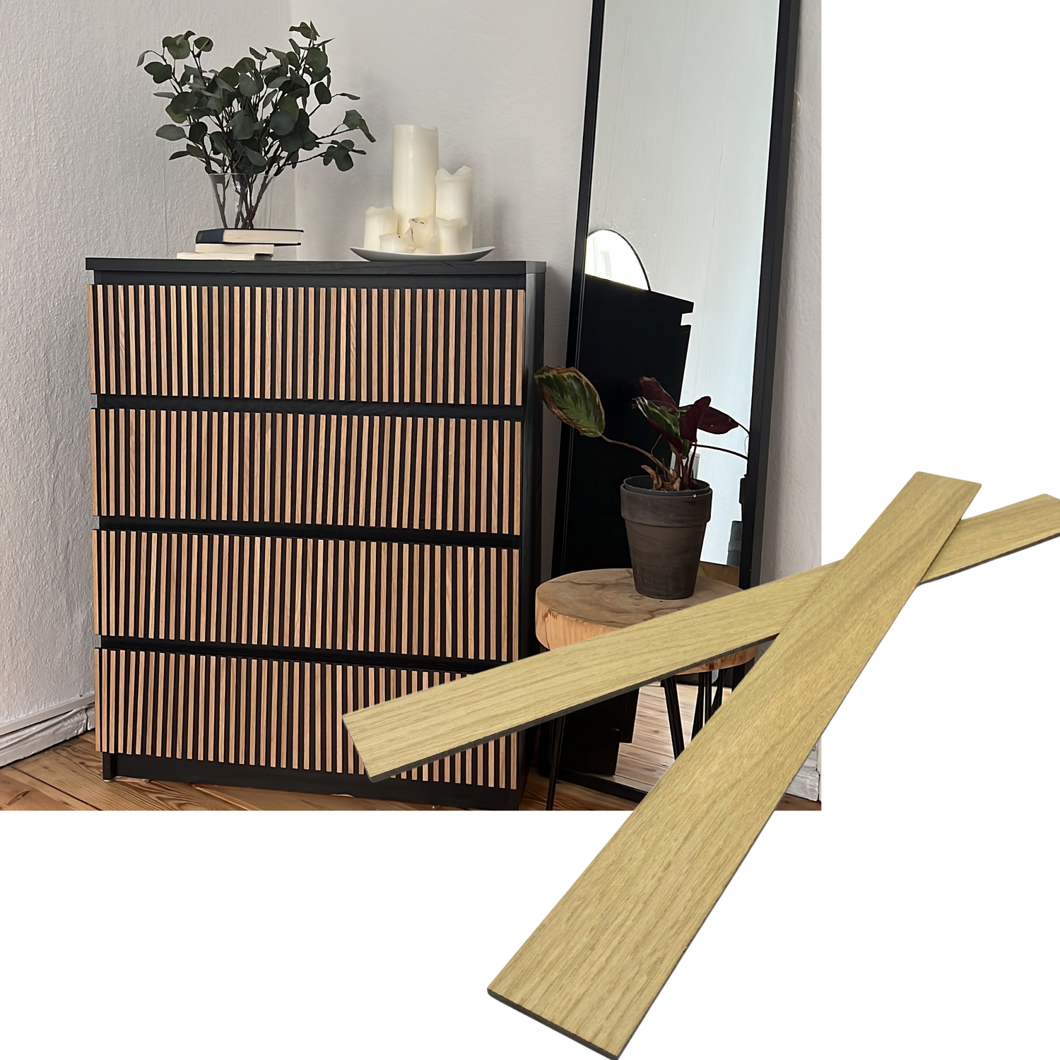 IKEA® MALM Furniture 1cm slats drawer overlay. - Artvoom