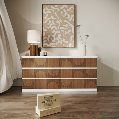 Overlay wooden panels for decorating ikea dresser with different patterns