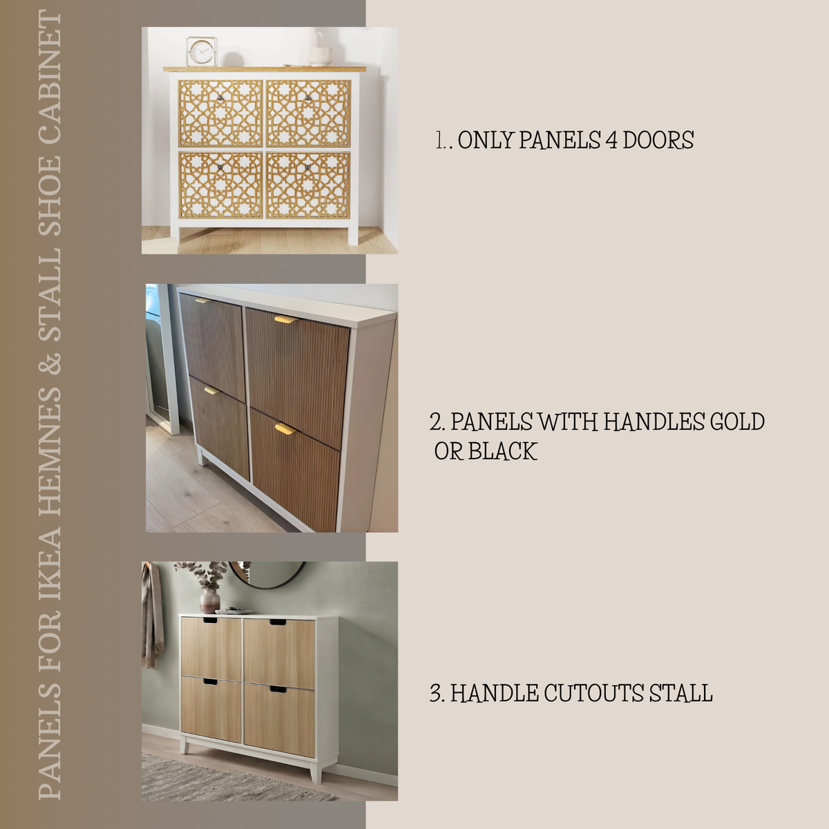 IKEA Stall Schuhschrank-Paneele – Holzplatten für individuelle Tür-Upgrades