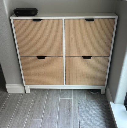 Furniture overlay for stall or hemnes shoes cabinet on 4 doors compartments with all pattern