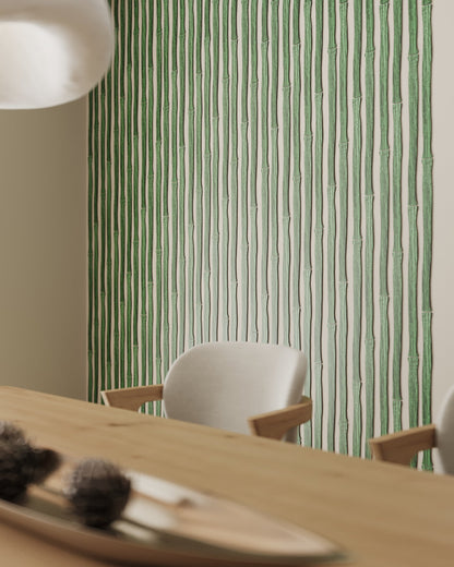 Green Bamboo Panel Wall Slats, 24 pcs in box. Artvoom Wall Decor - Artvoom