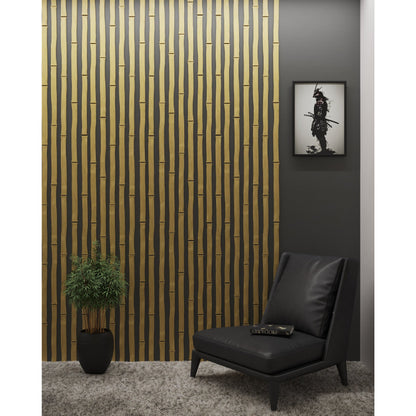 Yellow Oak Bamboo Panel Wall Slats, 24 pcs in box. Artvoom Wall Decor - Artvoom