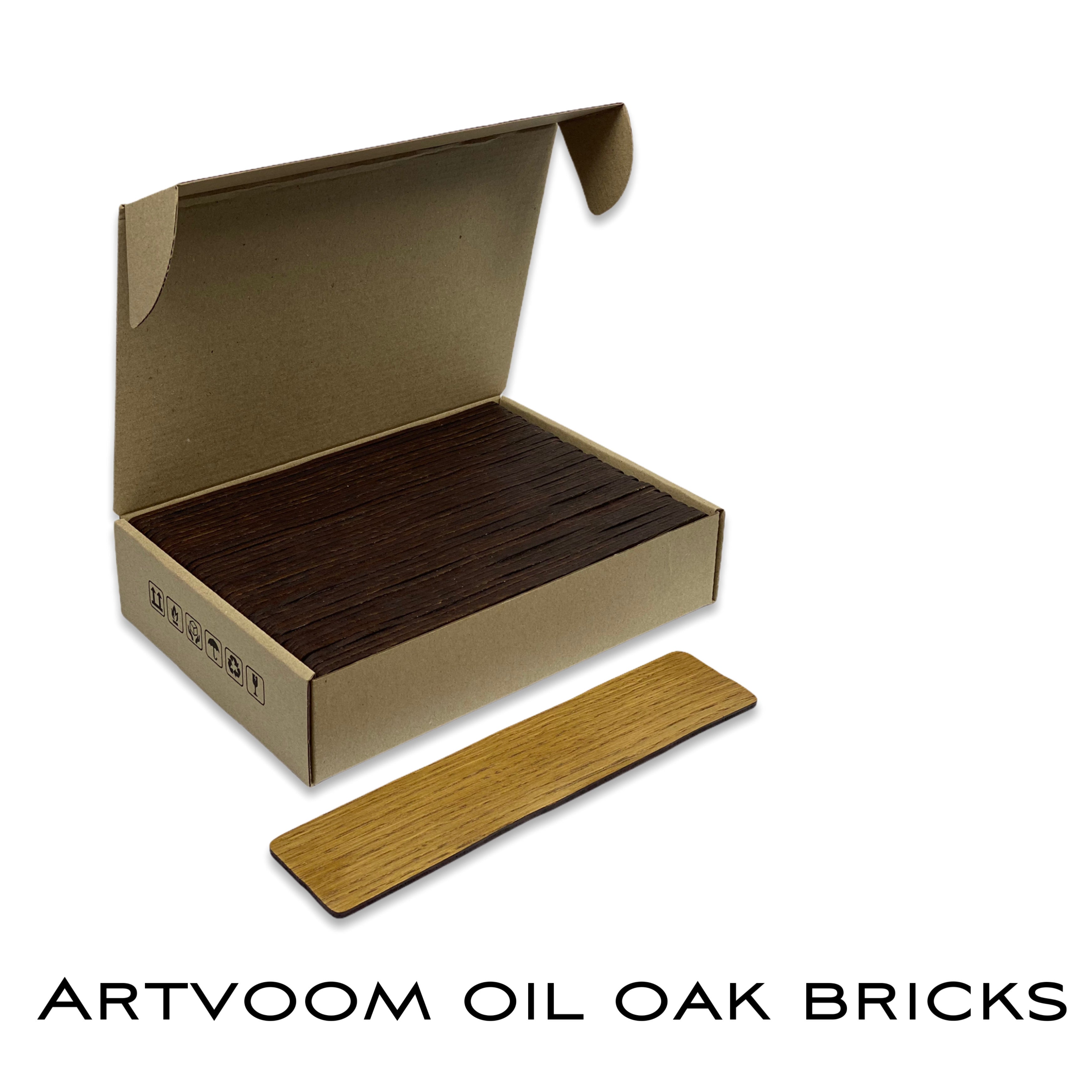 Real Wooden Oil Oak Faux Bricks for Wall Panels, 42 pcs in box. Artvoom Wall Decor - Artvoom