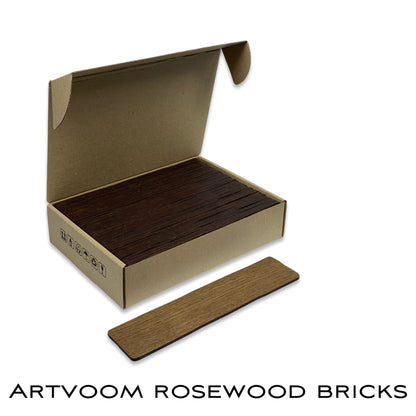 Real Wooden Rosewood Faux Bricks for Wall Panels, 42 pcs in box. Artvoom Wall Decor - Artvoom