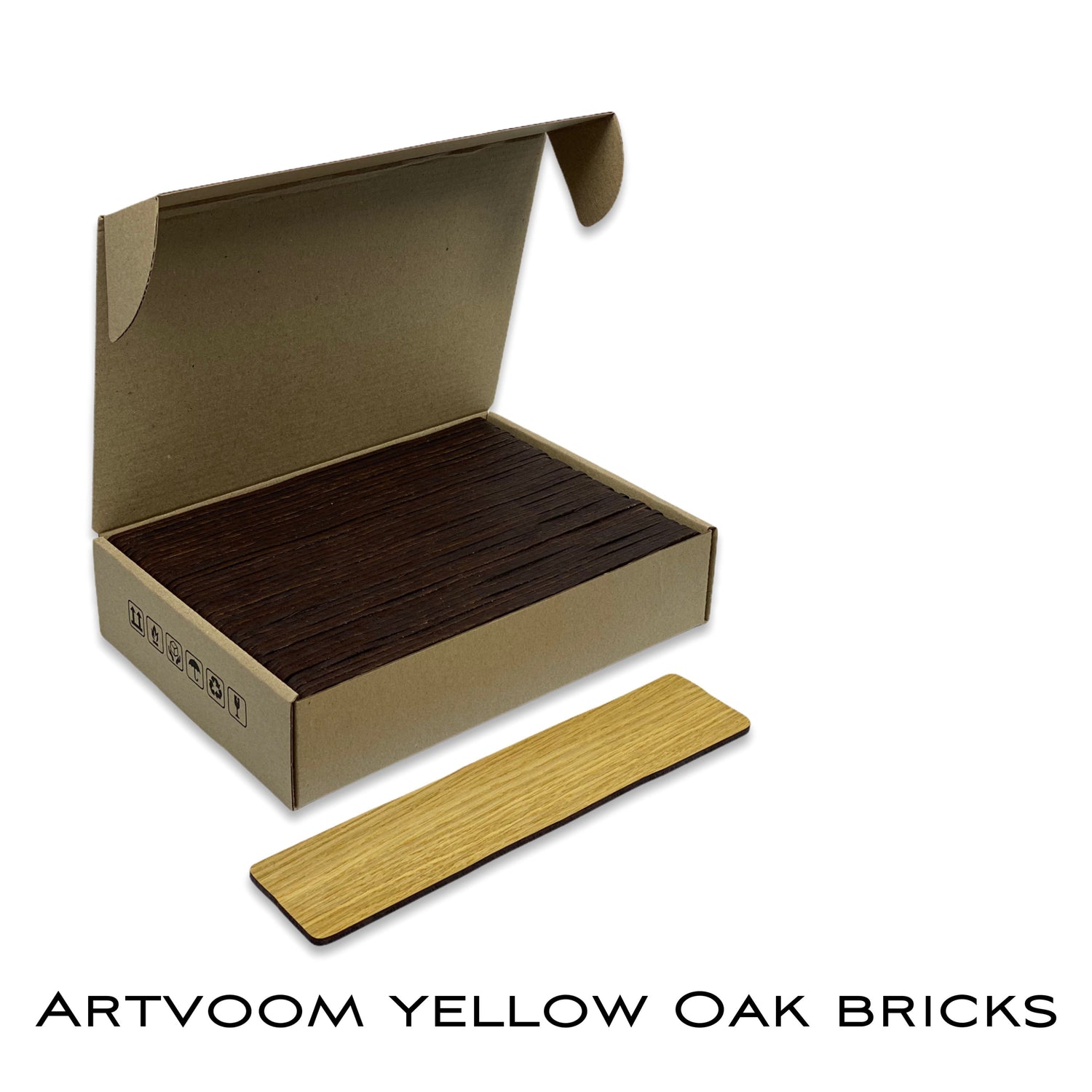 Real Wooden Yellow Oak Faux Bricks for Wall Panels, 42 pcs in box. Artvoom Wall Decor - Artvoom