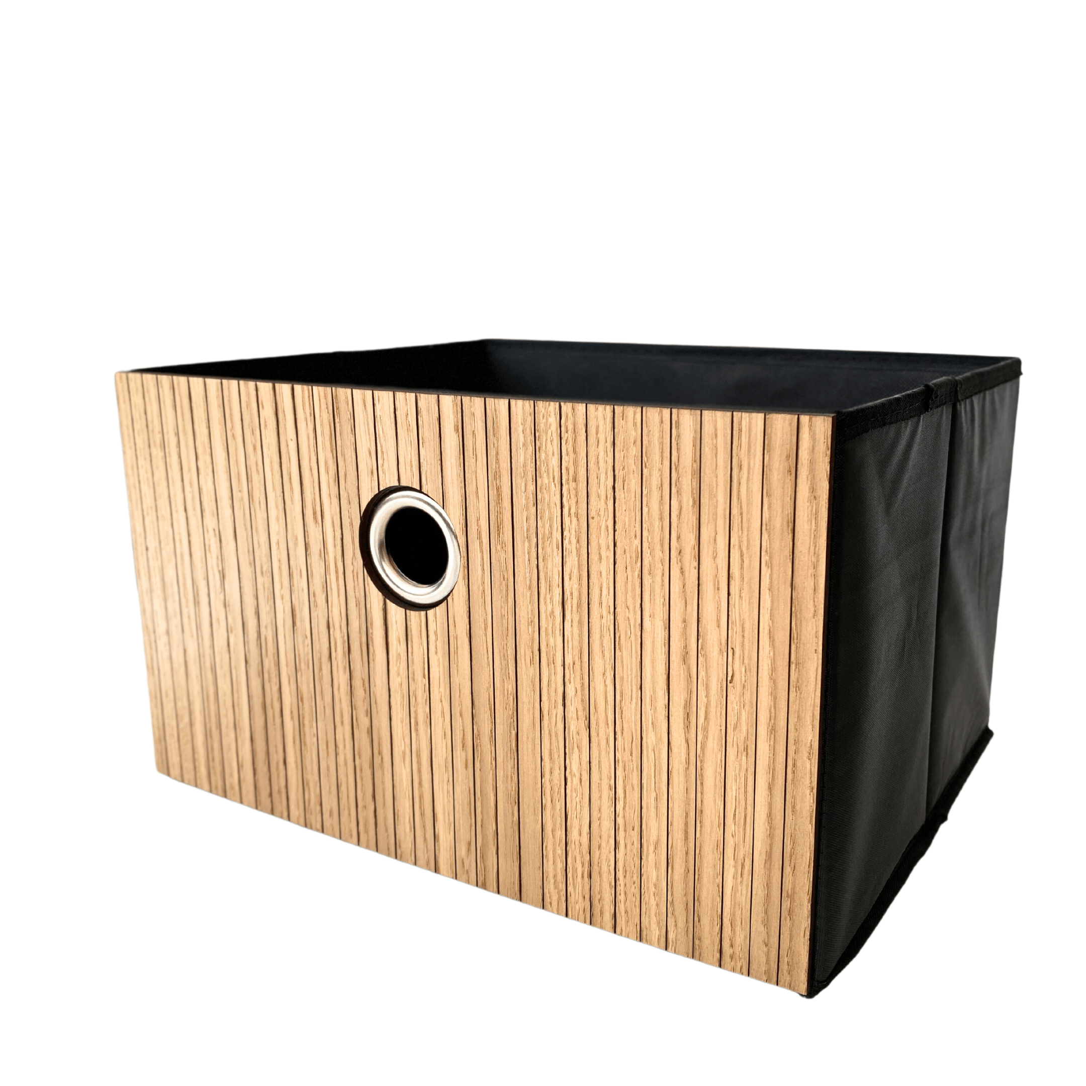 IKEA Kallax Storage Box – Patterned Wood Front, Fully Finished, Small / 1 Box / Slats