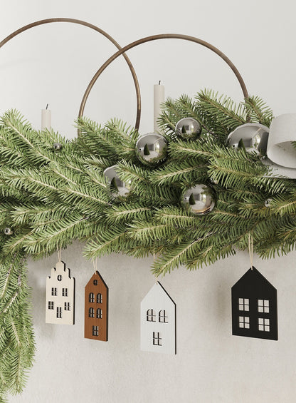 Christmas Houses Tree Decoration panels by Artvoom – wood decor