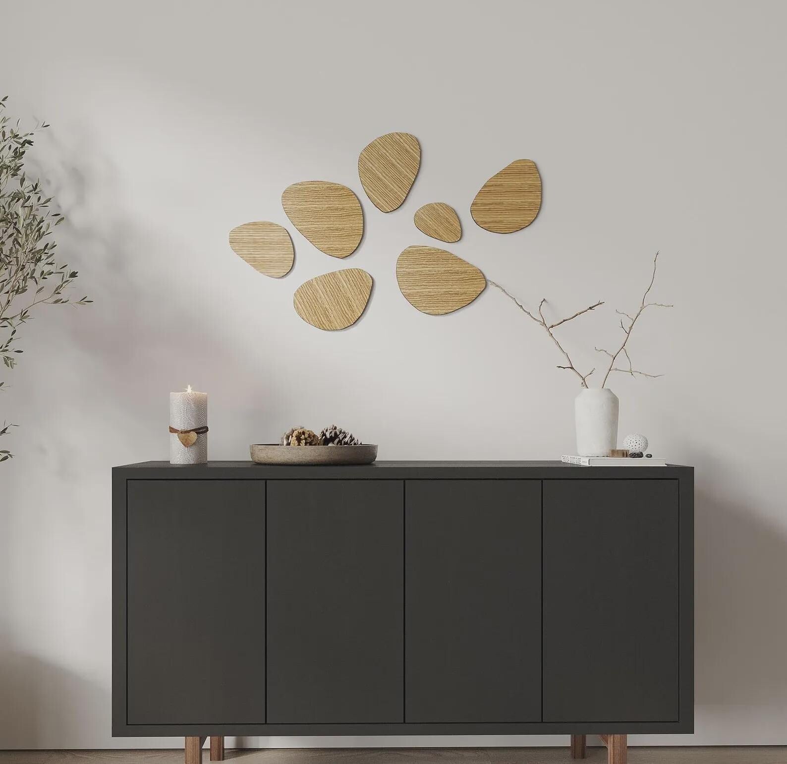 Drop Wooden Wall Art Panels - Geometric Set for Feature Wall Installation panels by Artvoom – wood decor