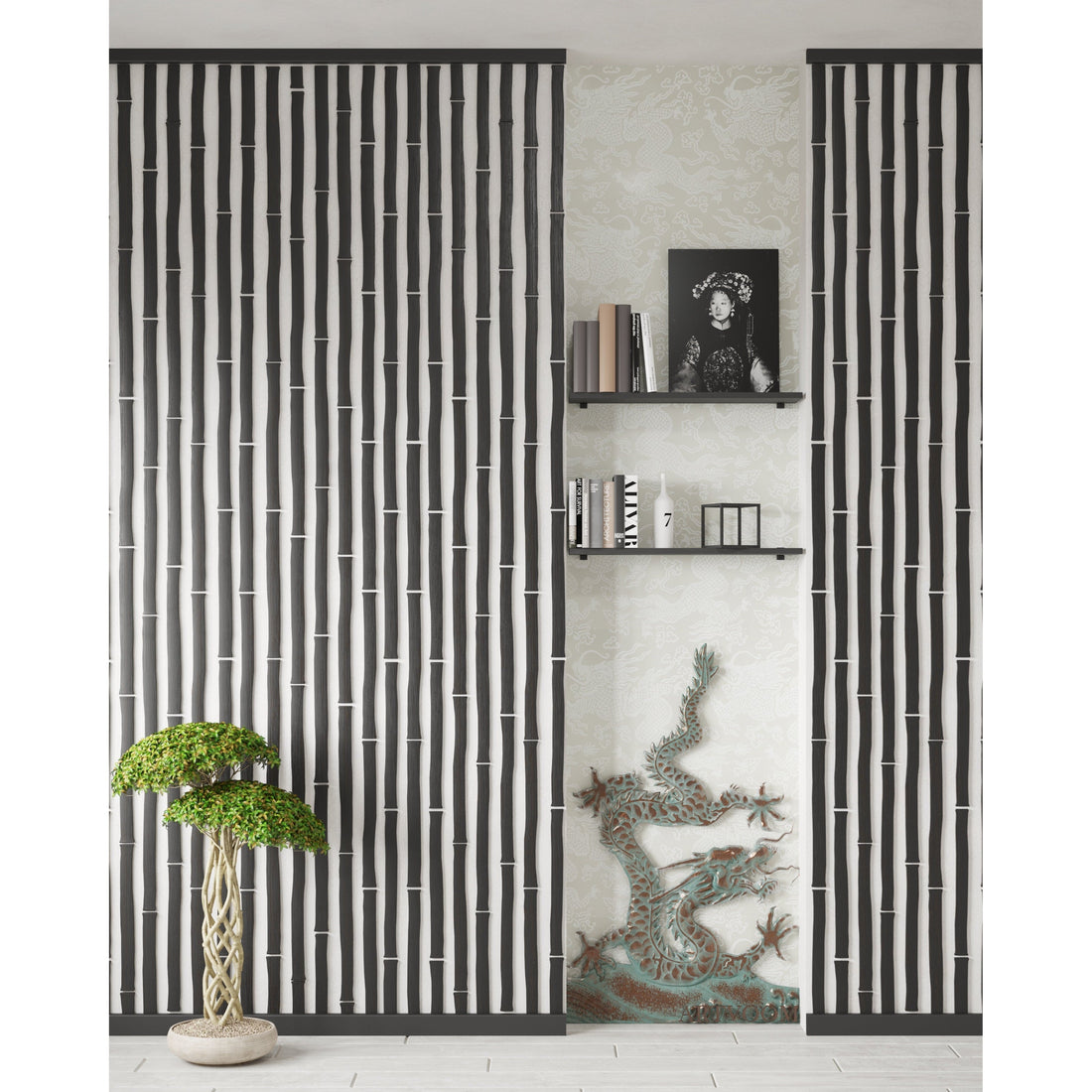 Ebony (Wenge) Bamboo Panel Wall Slats, 24 pcs in box. Artvoom Wall Decor panels by Artvoom – wood decor