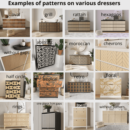 IKEA Alex Wood Overlays – Patterned Panels for Drawer Fronts panels by Artvoom – wood decor