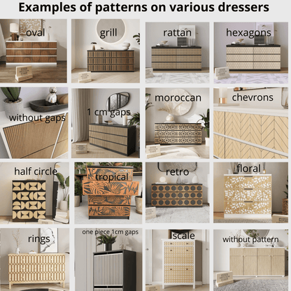 IKEA Hemnes Furniture Overlays – Natural Oak Panels for Custom Dresser Makeover panels by Artvoom – wood decor