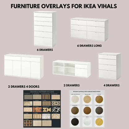 IKEA Vihals Dresser Overlays - Cabinet Face Upgrade