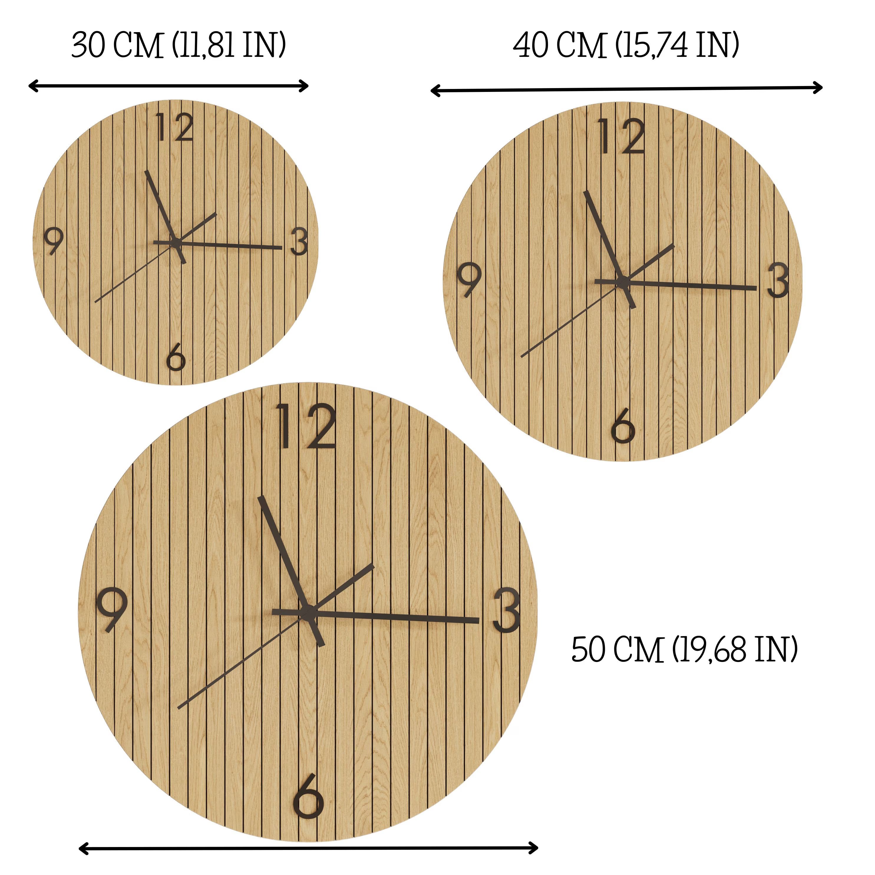 Wooden wall clock