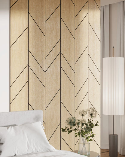 3D Wooden Wall Chevron Panels for a Luxury Accent Wall