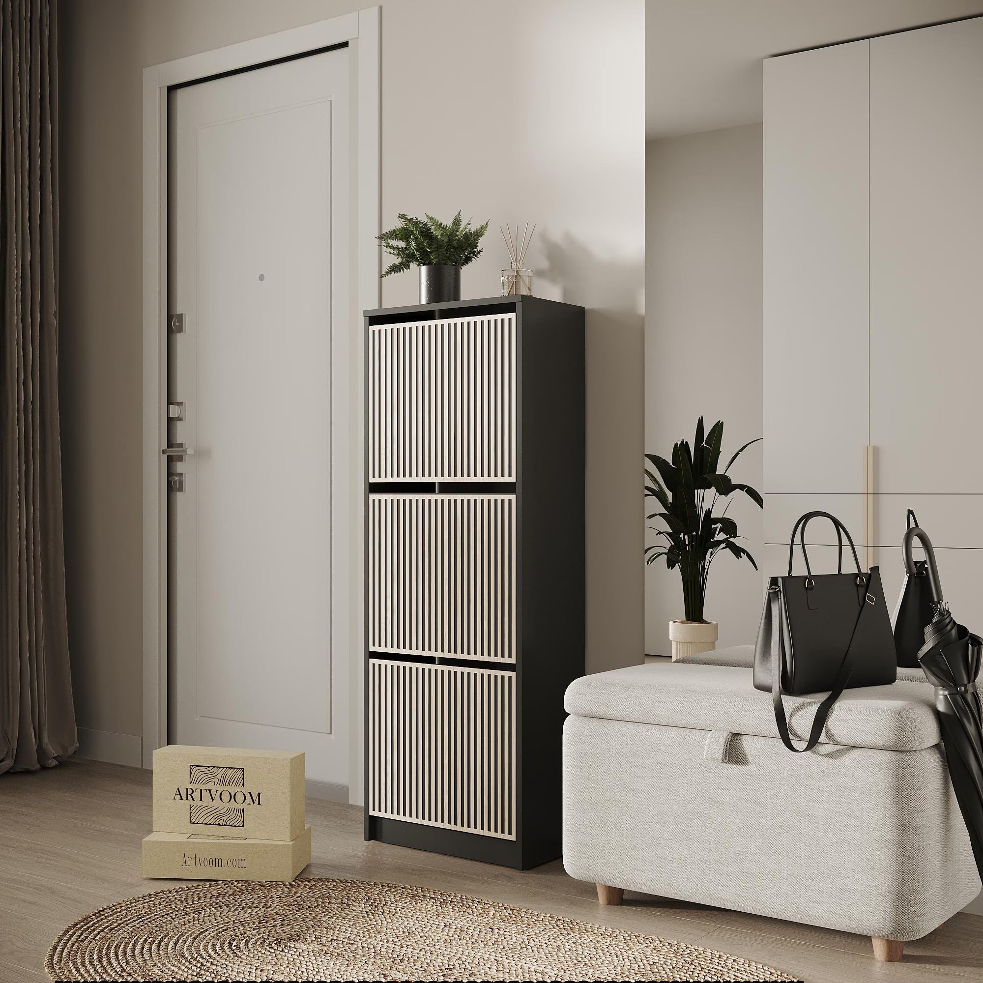 IKEA Bissa Wood Overlays – Patterned Panels for Shoe Cabinet Door Hack