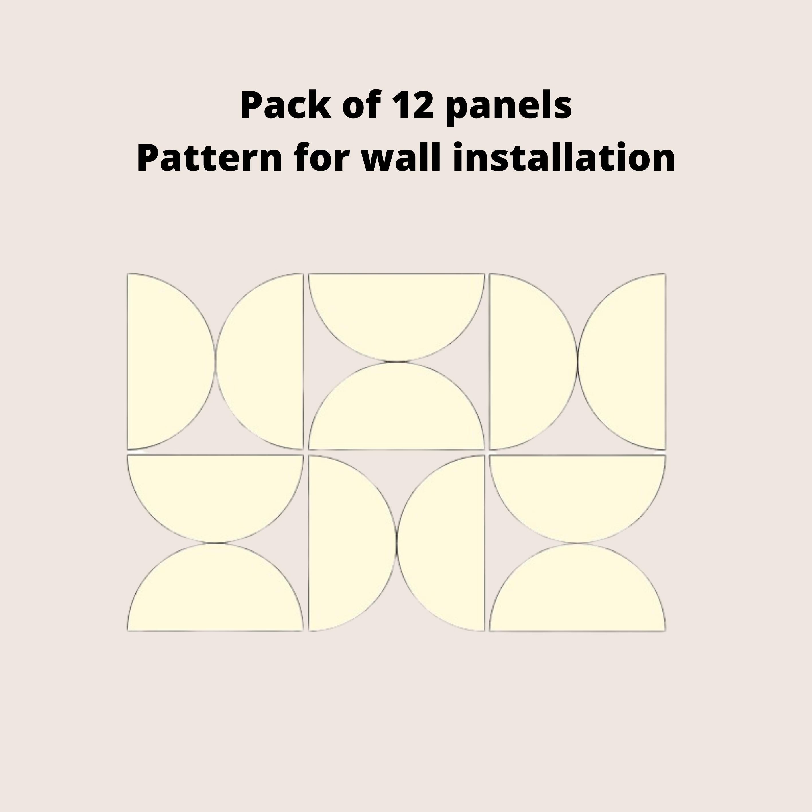 Semicircle Wooden Wall Art Panels - Abstract Art Installation