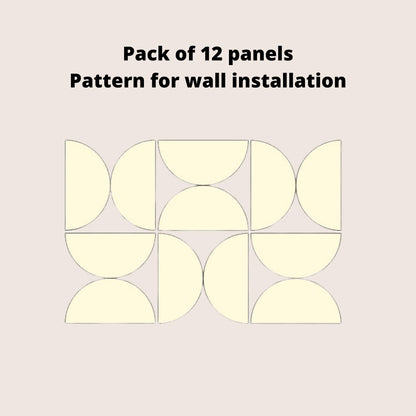 Semicircle Wooden Wall Art Panels - Abstract Art Installation