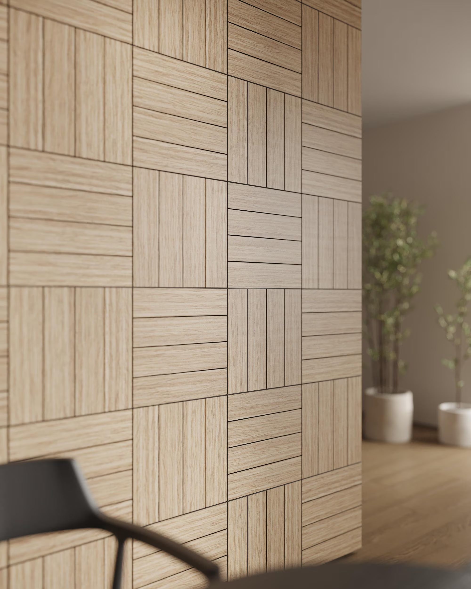 Square Wooden Wall Panels - Modern Tiles for Home Refresh