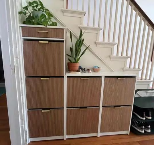 IKEA Bissa Wood Overlays – Patterned Panels for Shoe Cabinet Door Hack