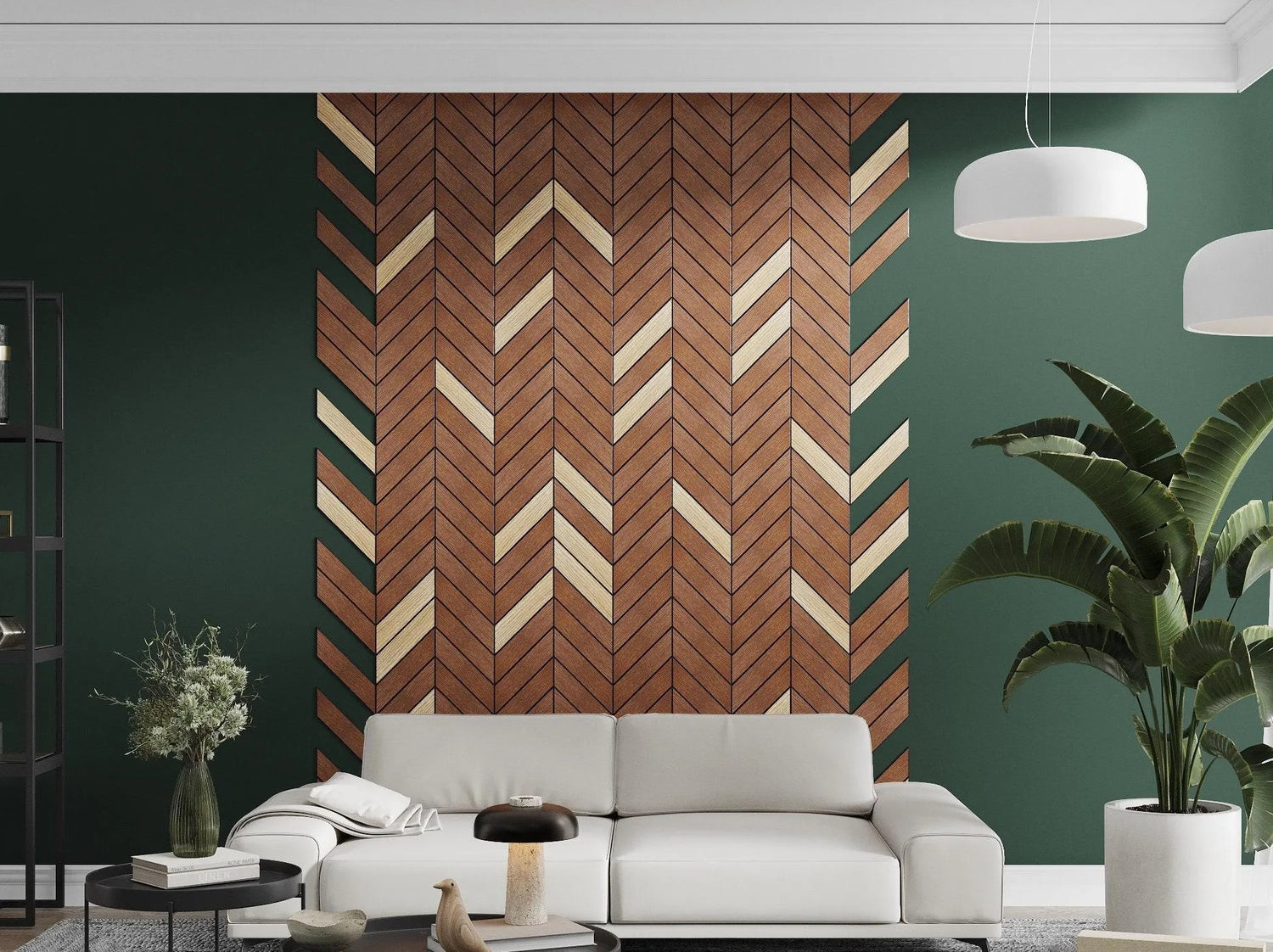 Chevron Wooden Wall Panels | Customizable Herringbone panels for Accent Wall