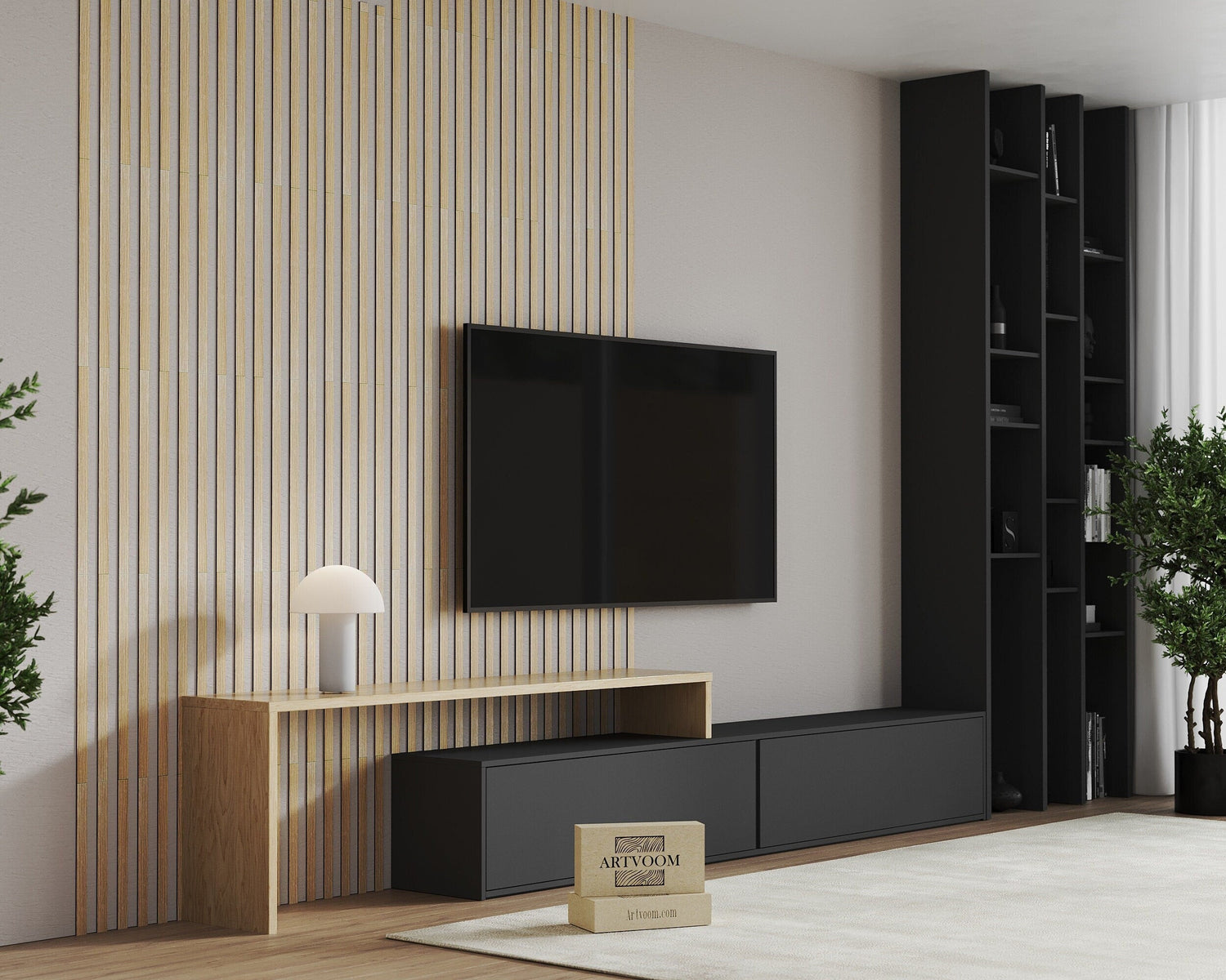 Narrow Oak Decorative Wall Slats - Wall Panels for Universal Home Decor panels by Artvoom – wood decor