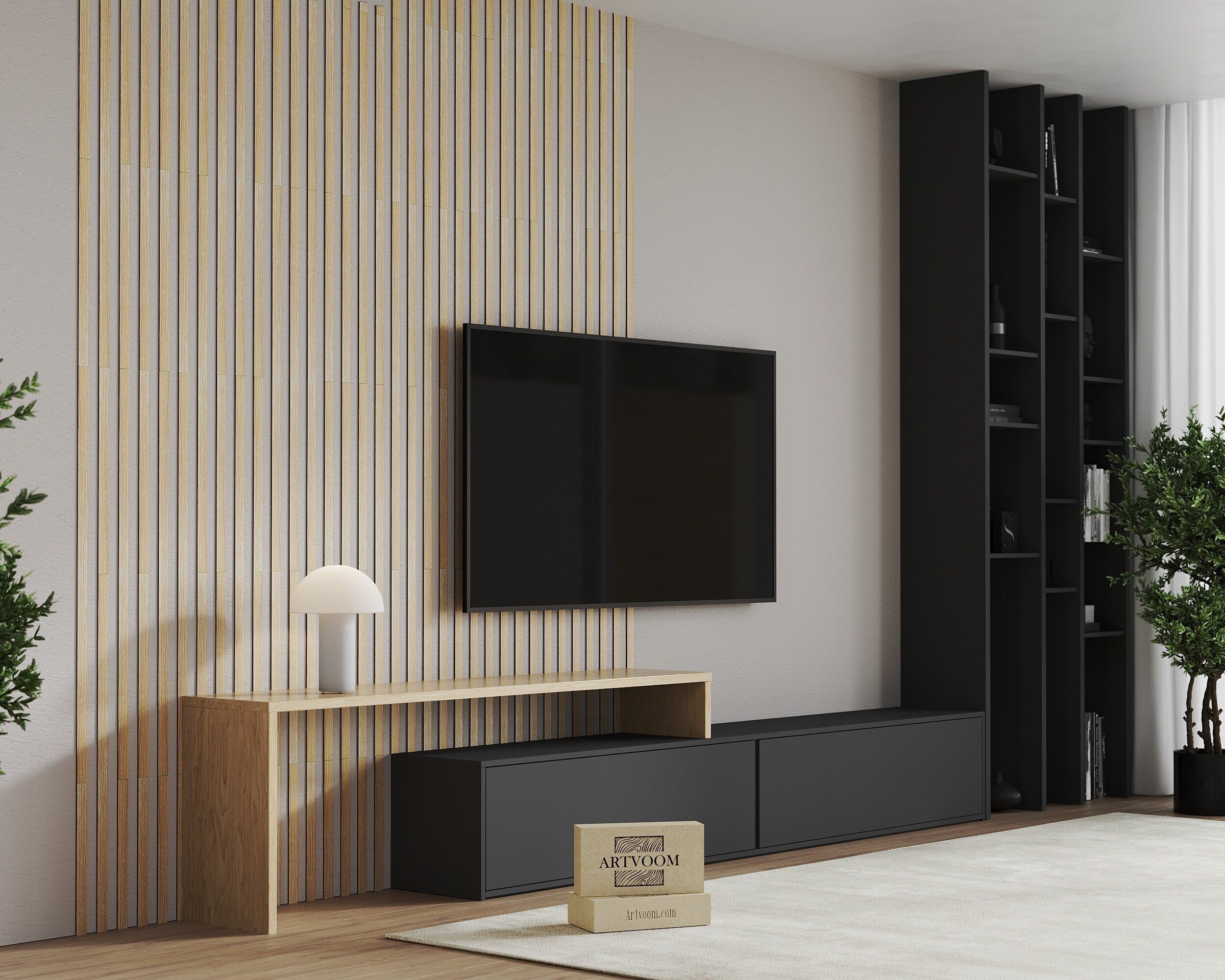 Narrow Oak Decorative Wall Slats - Wall Panels for Universal Home Decor panels by Artvoom – wood decor