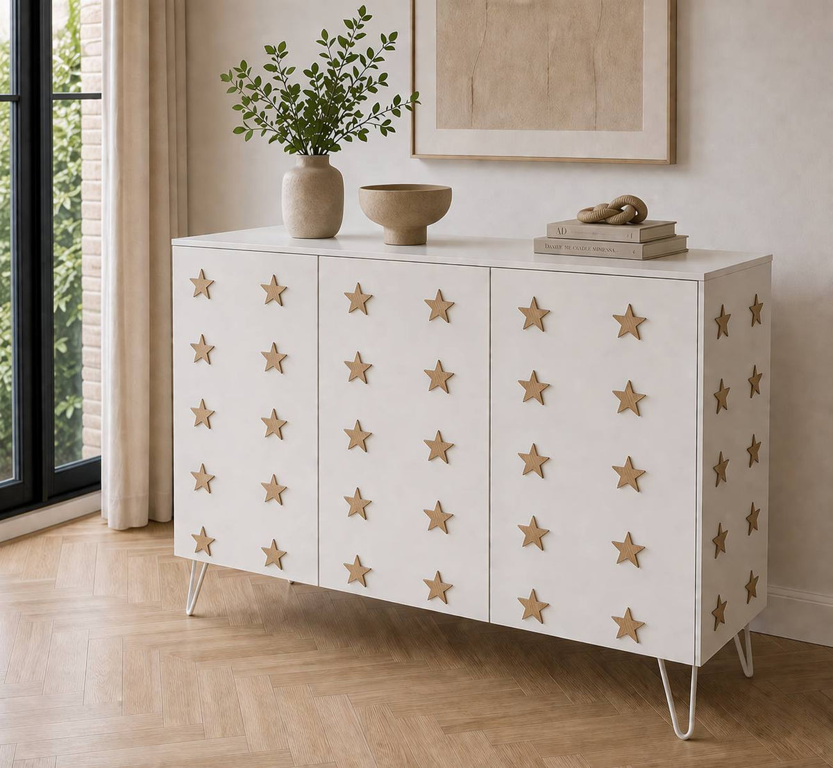 Drawer &amp; Cabinet Door Panels, Self Adhesive Geometric Wood Shapes for DIY Cabinet Decor
