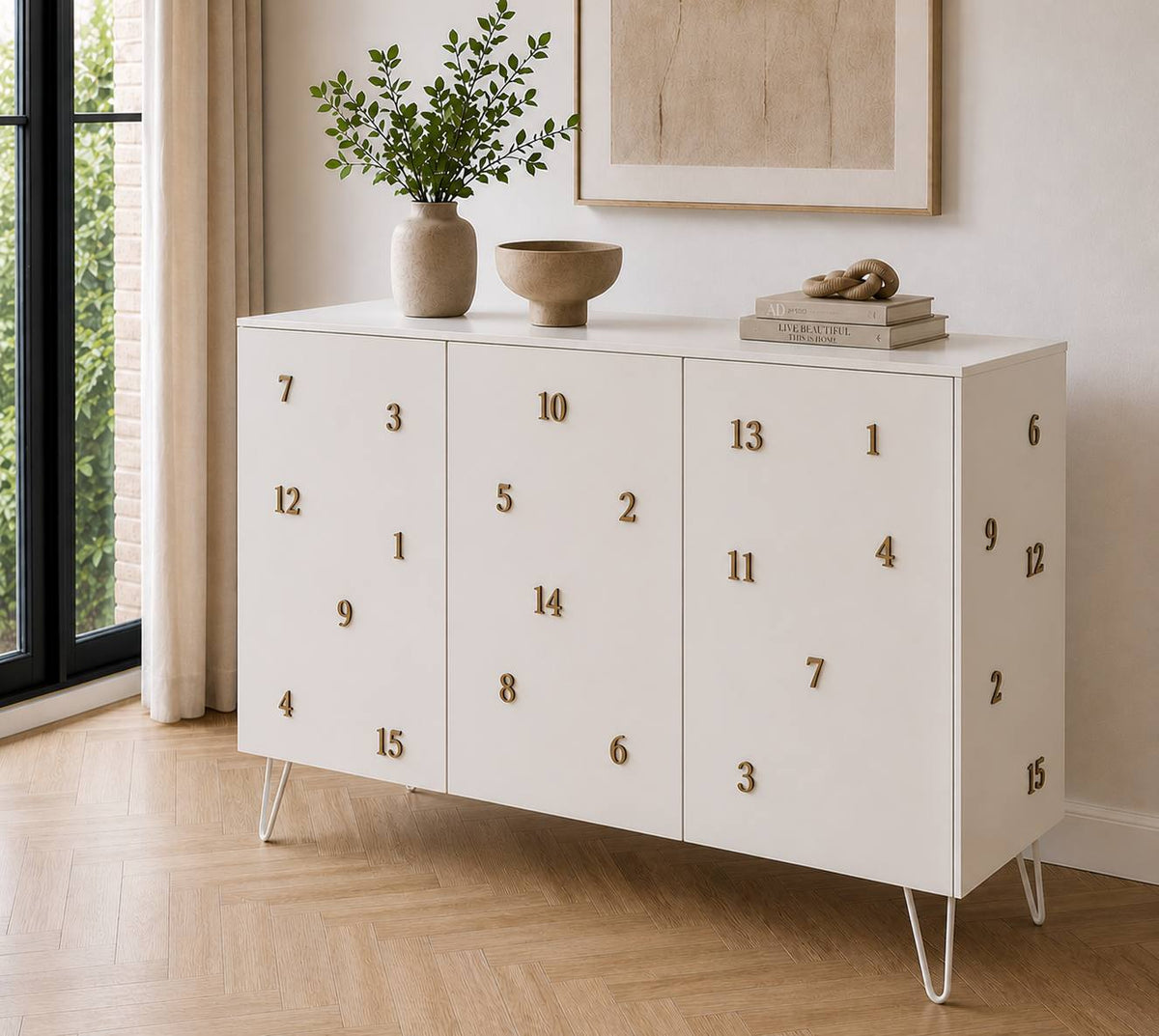 Drawer &amp; Cabinet Door Panels, Self Adhesive Geometric Wood Shapes for DIY Cabinet Decor