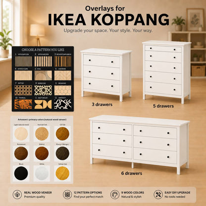 IKEA Koppang Möbelauflagen – Holzpaneele für eine aufgewertete Kommode