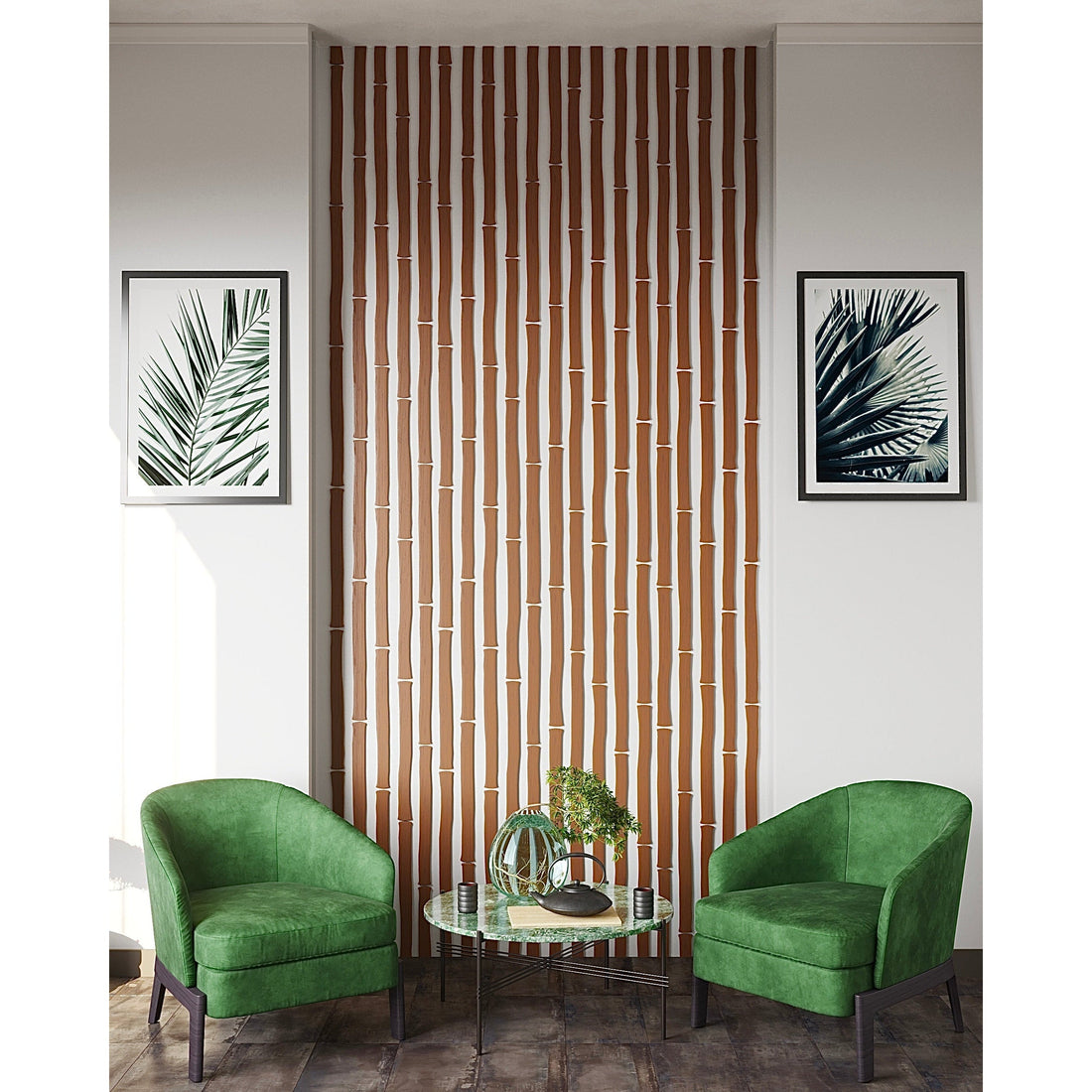 Walnut Bamboo Panel Wall Slats, 24 pcs in box. Artvoom Wall Decor panels by Artvoom – wood decor