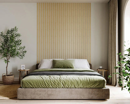 Architectural surface styling with wide oak plank segments enhancing the overall interior texture.