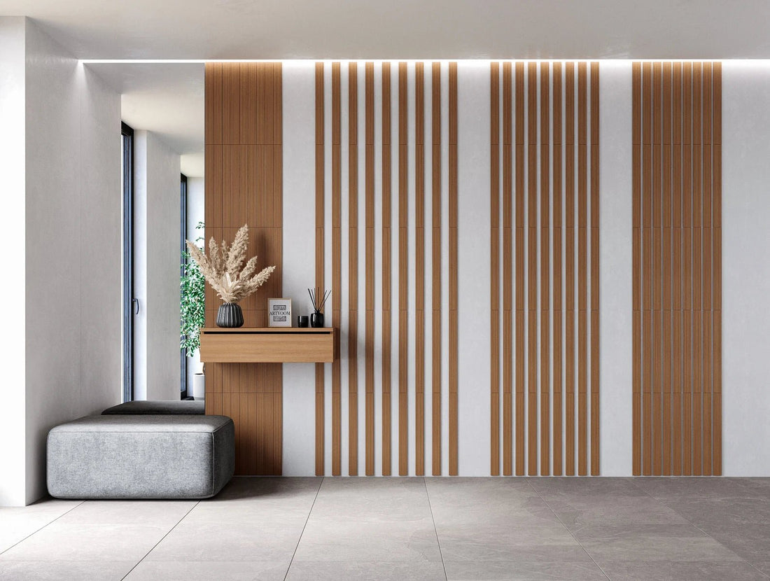 Wide Oak Decorative Wall Slats - Premium Vertical Panel Set panels by Artvoom – wood decor