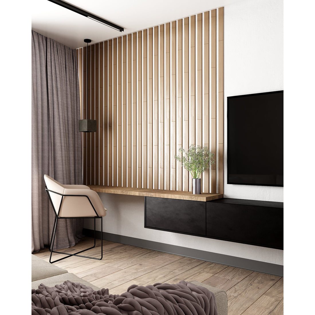 Wide Oil Oak Wooden Wall Slats, 24 pcs in box. Artvoom Wall Decor panels by Artvoom – wood decor