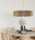 Wooden round pendant lamp made of slats panels by Artvoom – wood decor